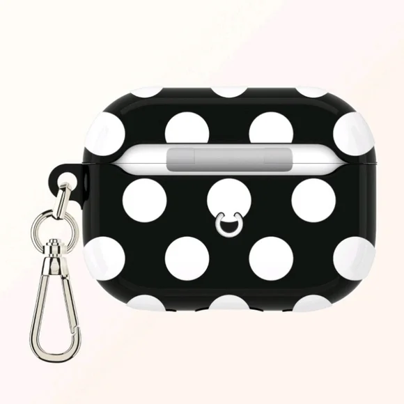 NWT Kate Spade Black and White Polka Dot AirPods Pro Case - Picture 8 of 8
